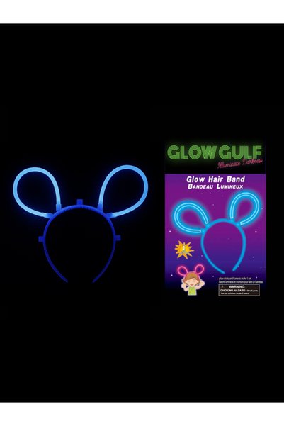 Glow Gulf Glow Bunny Ears head band BLUE