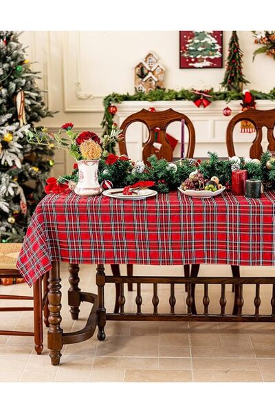 GENERAL Christmas Table Cloth 6 Seater, Xmas Table Cover for Christmas Decora...