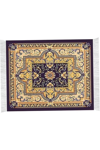 Boolygo Woven Rug Bohemian Style Carpet Mouse Pad for Table Décor，Gold