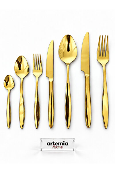 Artemia Home 84 Piece Cutlery Set for 12 People Coral