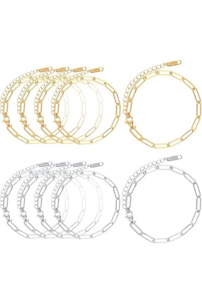 GENERAL Castowe Unisex Stainless Steel Gold Plated Bracelet Gold Silver Color...