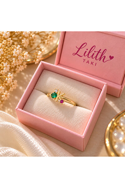 Lilith Takı خاتم على شكل حرف K باللون الذهبي - خاتم حرف أنيق ولامع مع تفاصيل ...