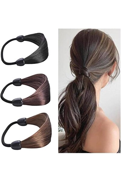 Yelajoy 3Pcs Mini Elastic Hair Ties for Wig Braiding