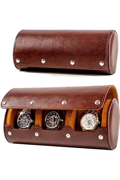 GENERAL MR.OKAY 3 Watch Travel Case- Classic Leather Watch Case With Superb T...