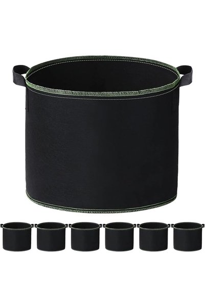 Alybrol 6 Pack 7 Gallon Grow Bags, Thickened Nonwoven Planting Grow Bags with...