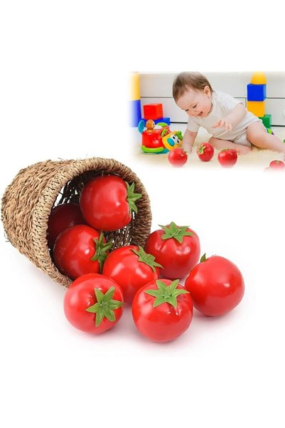 KASTWAVE Artificial Tomato 8 pcs Artificial Tomatoes Models Artificial Vegeta...