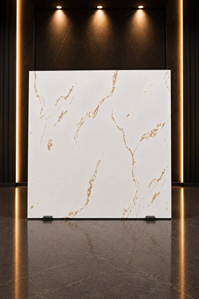 GÜNERPEN PVC Asma Tavan Paneli 60x60 GOLD Desen 7,2 M2 20,li Paket