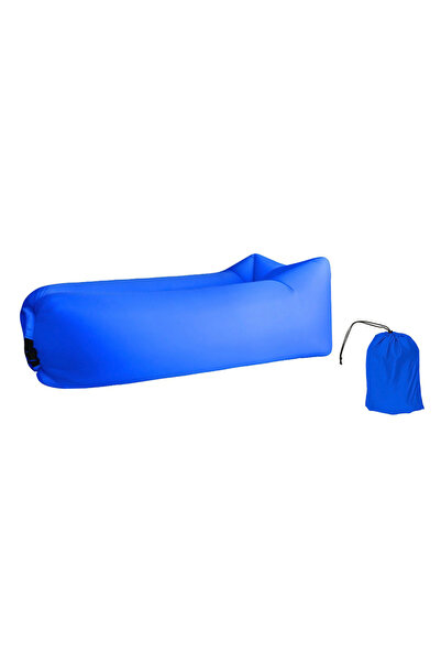 unbranded Φουσκωτό στρώμα lazy bag TMV-0028 με τσάντα μεταφοράς 230x70εκ. μπλε