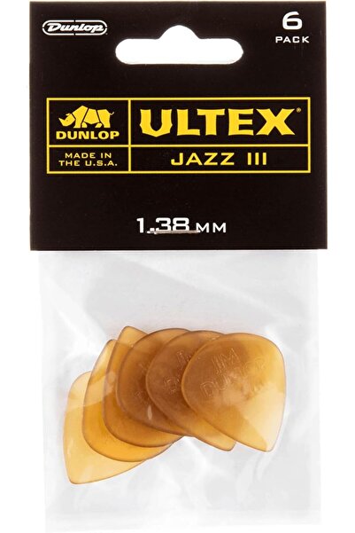 Jim Dunlop دَنلوب 427P ألتكس ®   جاز ثري، 1.38 مم، حزمة لـ 6 لاعبين