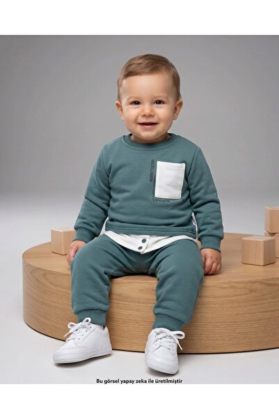 voyyo kids baby Boy's 1-2-3-4 Years Old Winter 3 Threaded Knitted 2-Piece Top...