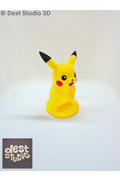 Dest Studio 3D Pikachu Pokemon Figürü (10 cm)