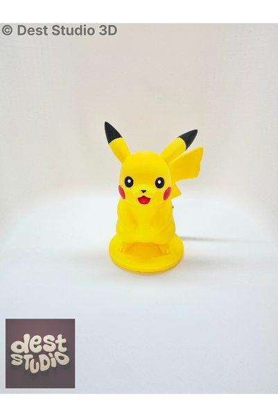 Dest Studio 3D Pikachu Pokemon Figürü (10 cm)