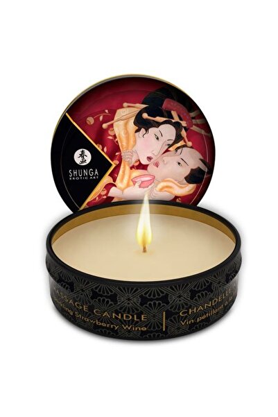 Shunga Lumânare de masaj ROMANCE - Shunga, cu parfum de căpșuni, 30 ml