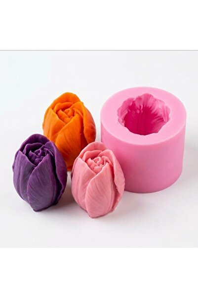 morlalem m 4.5 Long Tulip, 3D Flower Silicone Mold K-1642, Scented Stone Soap...