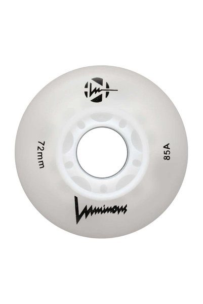 LUMINOUS LED Inline Skates Wheel - White 72mm