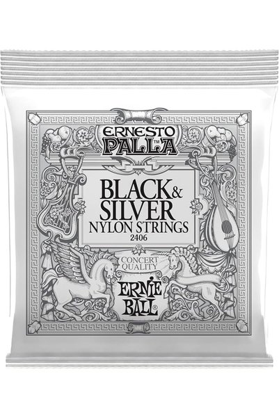 Ernie Ball EB P02409 ERNESTO PALLA BLACK & GOLD BALL-END NYLON CLASSICAL GUIT...