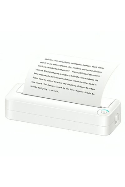 NO BRAND Φορητός μίνι θερμικός εκτυπωτής KDC-0019E A4 Bluetooth Λευκός - 91077