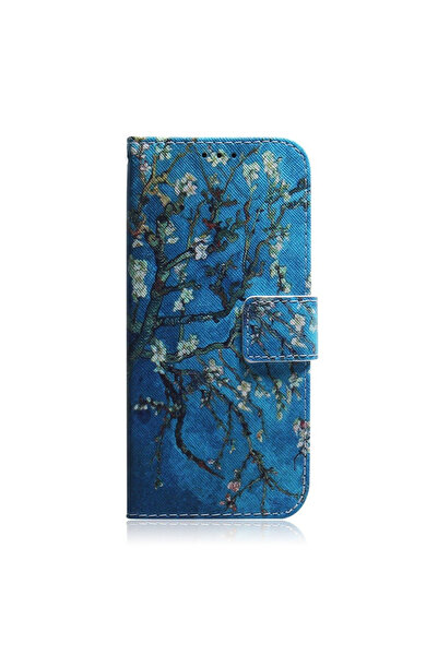 XGSM Husă tip carte pentru Huawei P30 Lite, Portofel, Albastru Sakura