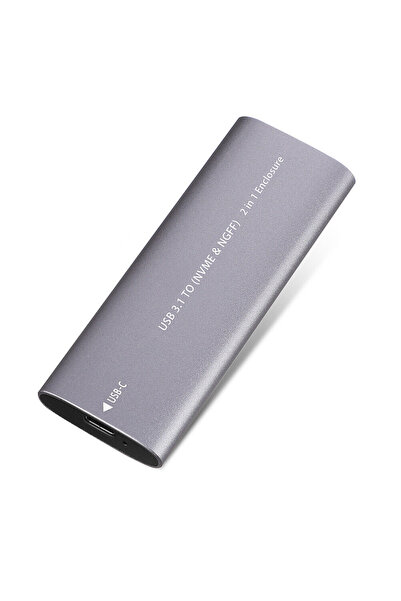 NO BRAND Θήκη SSD SHL-R320, USB 3.1 - M.2 SATA+NVME, Γκρι - 17756