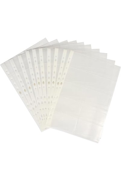 Fishbender FIS® 11 Holes Punched Business Card Pockets, Size: A4(210x305mm), ...