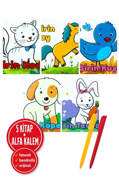 Net Çocuk Yayınları Alfa Kalem+</DNTCTMS>  Ömer Canbi̇r 5 Book Set (Cute Rabb...
