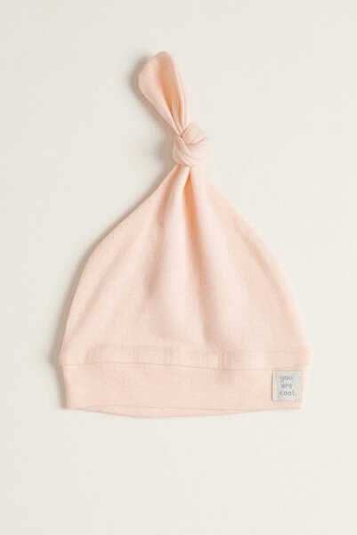 LOGO AKSESUAR Unisex Baby 100% Cotton Interlock Knotted You Are Cool Beanie H...