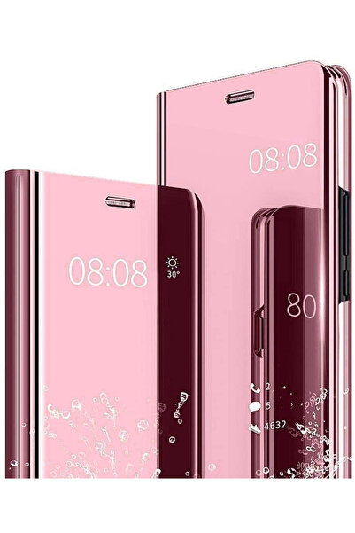 ERBORD Husă Clear View pentru Samsung Galaxy A12 / M12 / A12 2021, Rose Gold