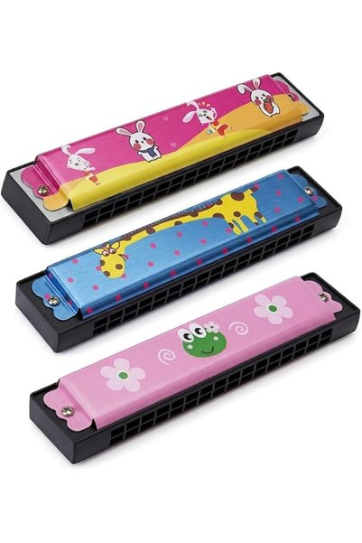 TERRIFI Mouth Organ Harmonica Set, Cartoon Animals Mini Harmonicas Mouth Harp...