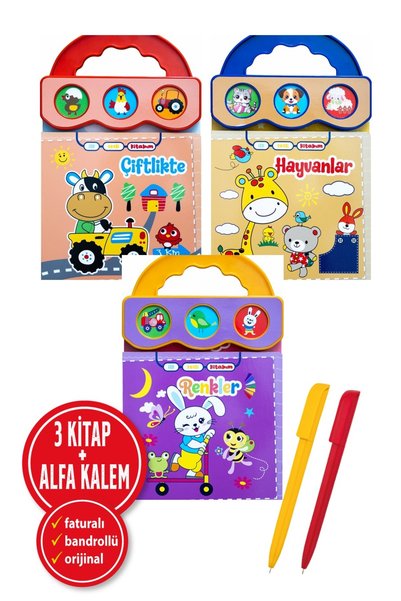 Net Çocuk Yayınları Alfa Kalem+ KOLEKTİF 3 Kitap Set (كتابي الصوتي الأول - ال...