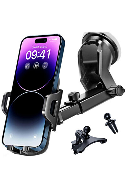 ALOGY Suport telefon auto 3-în-1 pentru mașină, pentru parbriz, pentru grila ...