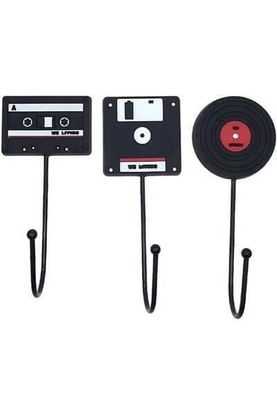 Yelajoy 3Pcs Adhesive Wall Hooks, Vintage Decorative Towel & Coat Hooks, No D...