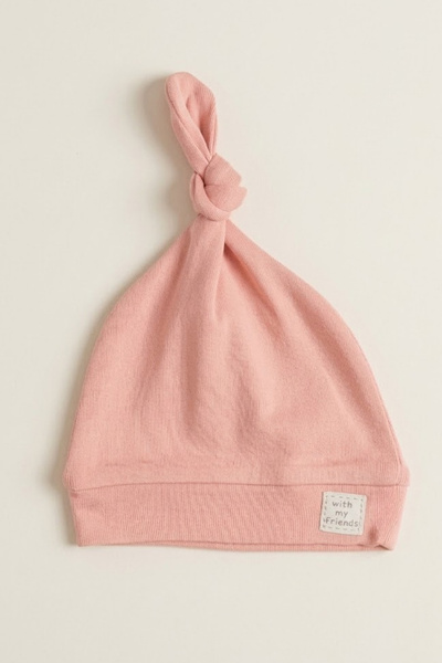 LOGO AKSESUAR Unisex Baby 100% Cotton Interlock Knotted with My Friends Beani...