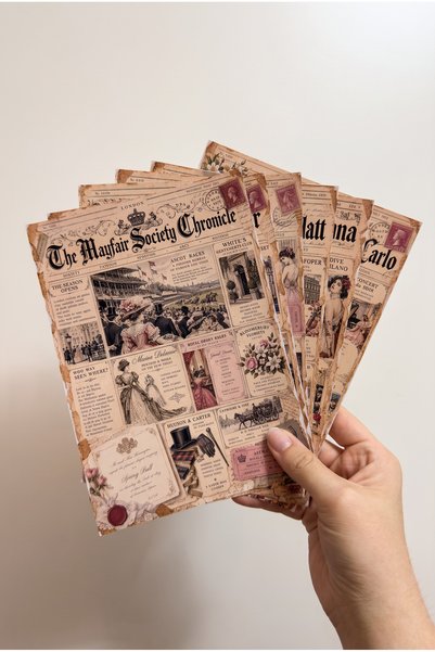 Lumoxia 6'lı A5 Vintage Avrupa Gazeteleri Scrapbook Kağıdı - Junk Journal ve ...