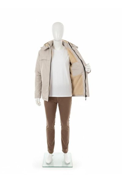 HEWANK Men's Water and Wind Resistant Premium Shearling Coat Jacket