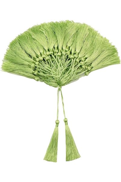 GENERAL 100 Pieces Light Green 13 cm/5 Inch Silk Handmade Soft Tassel Silk Th...
