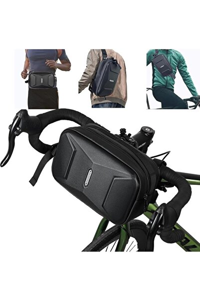 GENERAL Bike Handlebar Bag,Waterproof Bike Front Bag,Waist Shoulder Bag,3.2L ...