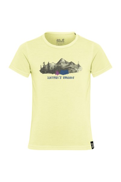 Jack Wolfskin Tricou copii de drumeție cu imprimeu SS 2026-Galben-128
