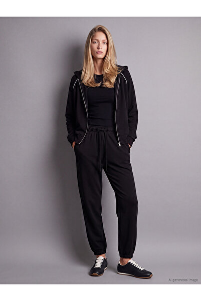 LC Waikiki Two Mt Shop Quality Natuvera Black Women's Jogger Sweatpants with ...
