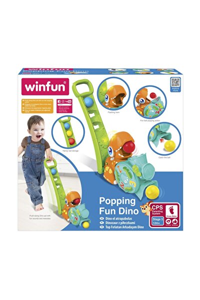 WINFUN Играчка за бутане с динозавър и топки