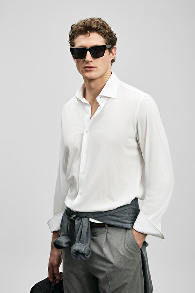 Lufian Armada Men's Basic Shirt Regular Fit White