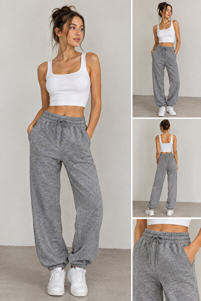 Glowzia Women's Oversize Sweatpants Winter Cotton Lined