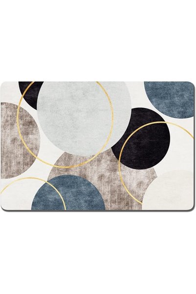 GENERAL Rnivvi Dog Food Mat, 12" x 19" Boho Absorbent Dog Cat Bowl Mat for Fo...