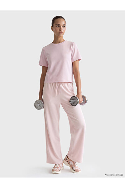 LC Waikiki Two Mt Shop Quality Koor Sport Pink Interlock Plain Loose & Baggy ...