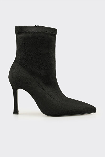 Elle Shoes Siyah Deri Kadın Klasik Bot