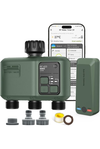 Generic Smart WiFi Sprinkler Timer 1 Zone, Automatic Water Timer for Garden H...