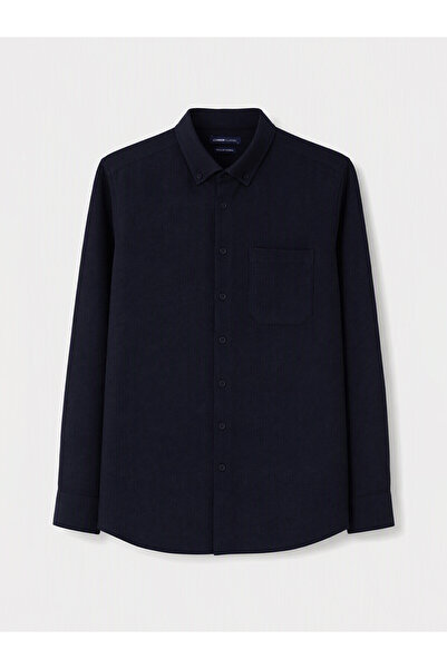 LC Waikiki Nevavm with Difference Lcwaikiki Classic Navy Blue Dobby Plain Sta...