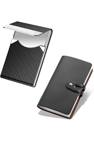 Generic Business Card Holder,1Pcs Metal Business Card Case Pocket And 1 Pcs L...