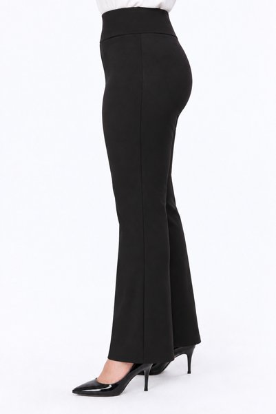 Curvy Trend Büyük Beden Toparlayıcı Bel İspanyol Paça Pantolon