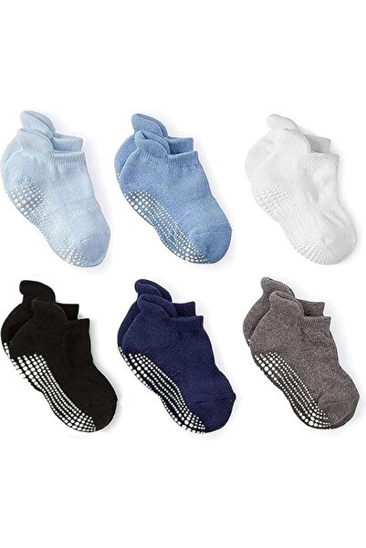 GENERAL 12 Pack Non Slip Kids Toddler Baby Socks with Grips 1-7 Years Boys Gi...