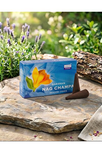 Orijinal Nag Champa Incense Cones - Premium Kalite Konik Tütsü - Aromaterapi Koku Giderici ve Meditasyon Tütsüsü 1 Paket (10 adet)